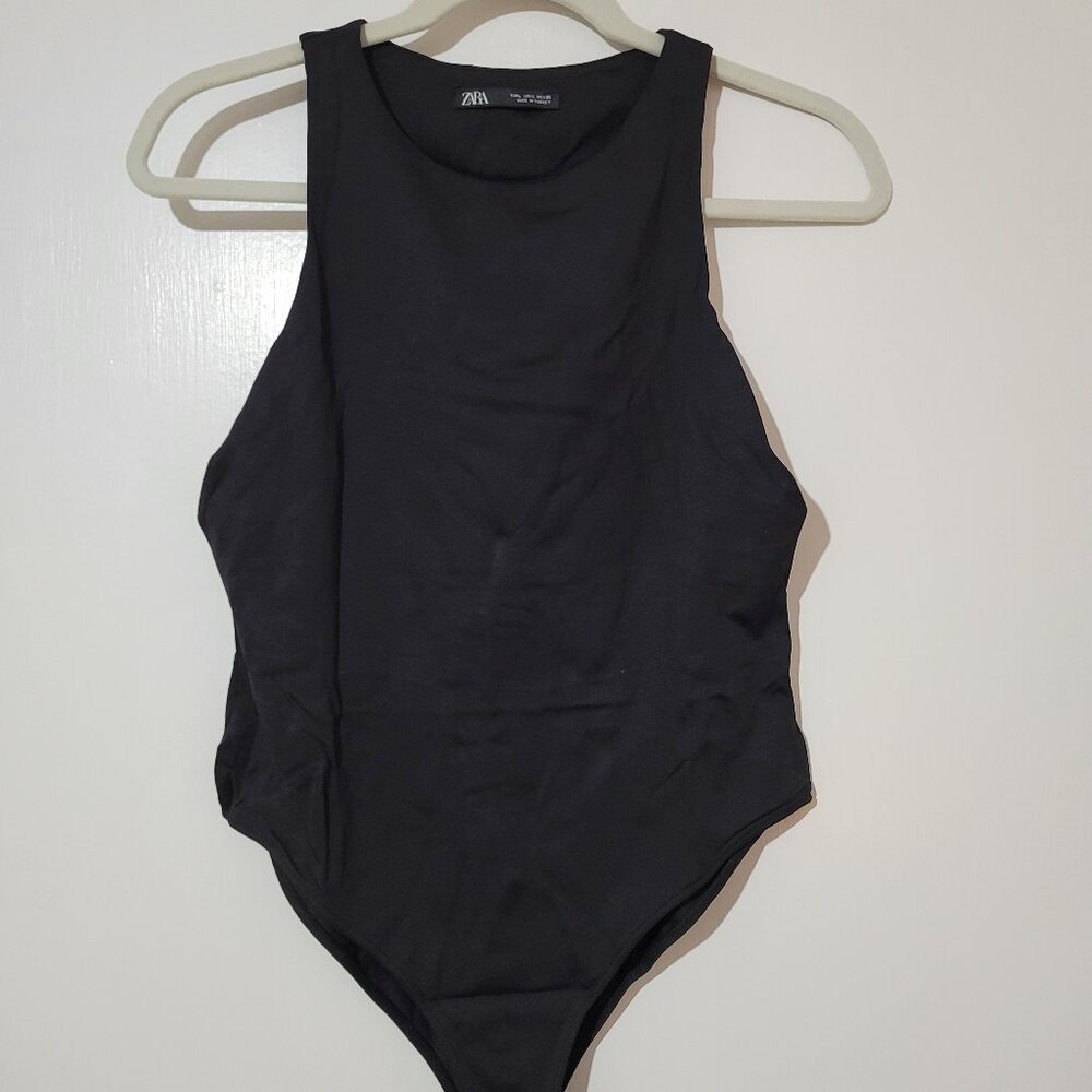 ZARA black HALTER BODYSUIT